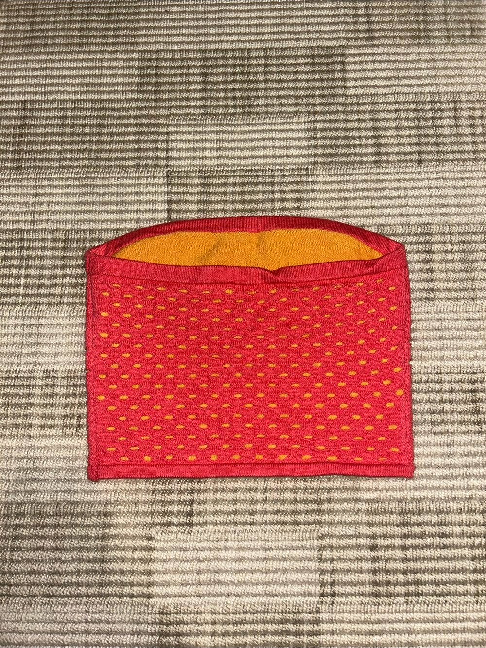 aerie Bright Yellow Knit Top with Pink Trim - Picture 3 of 3